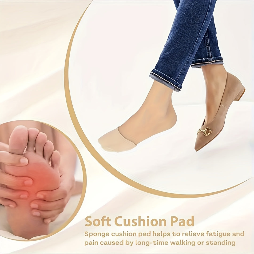 Unisex Foam Sock Style Forefoot Pads Anti-Slip Wear-Resistant Insoles