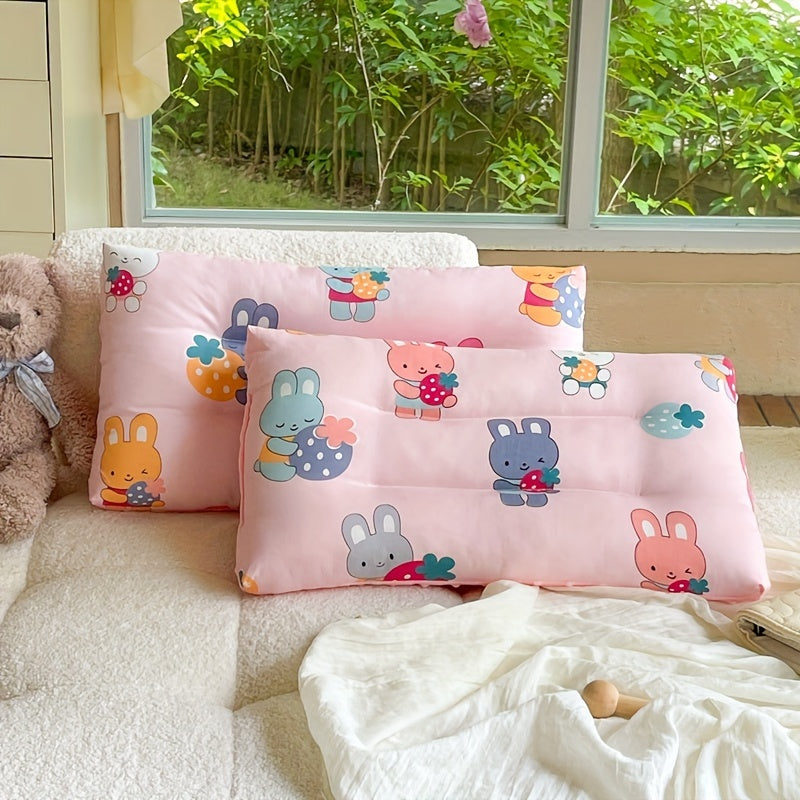 Almohada de poliéster lavable para niños con estampado de animales de dibujos animados para comodidad en todas las estaciones