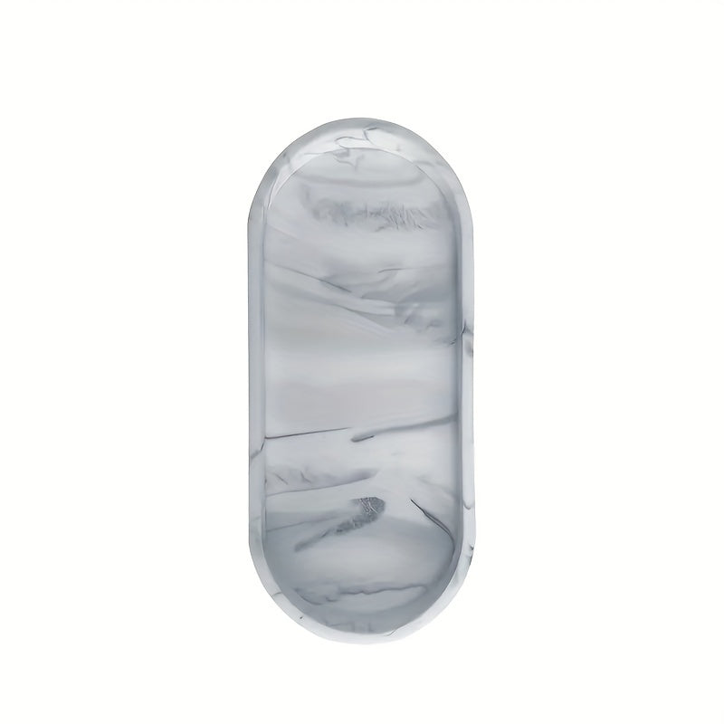 Bandeja de baño ovalada de silicona con dispensador de jabón y soporte para esponja