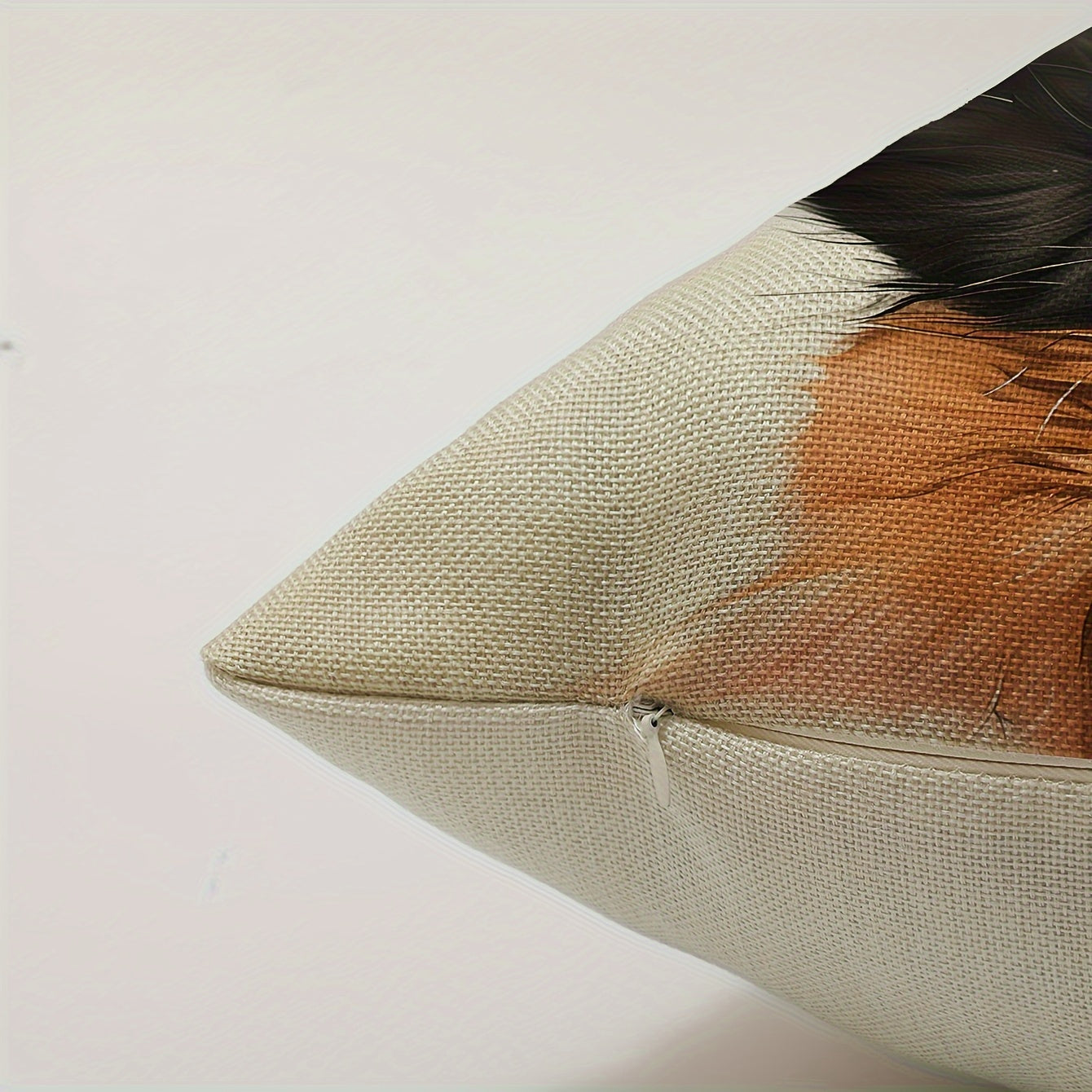 Cat Hug Linen Pillowcase 44.96cm x 44.96cm Machine Washable Sofa Bedroom Decor