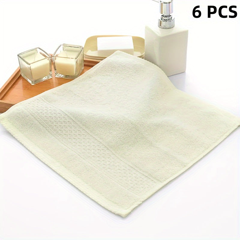6-Piece Cotton Towel Set Absorbent Quick-Drying Soft Bathroom Towels