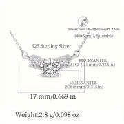 Sterling Silver Necklace with Moissanite Accent for Women