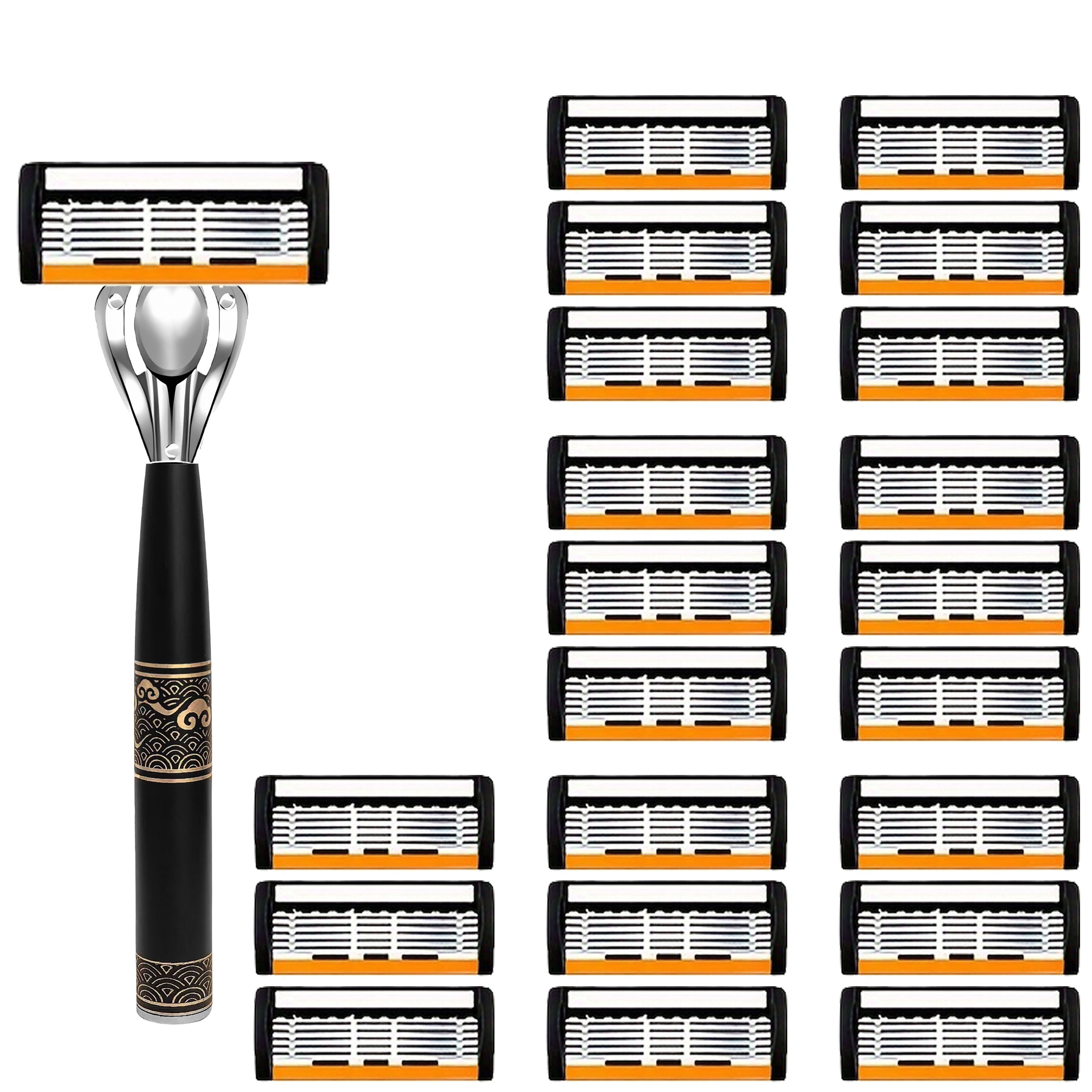 Men's Stainless Steel Safety Razor with Ultra-Sharp Blades for Close Shaving