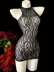Women’s Fishnet Bodycon Dress Polyamide Elastane for Music Festivals and Swimwear