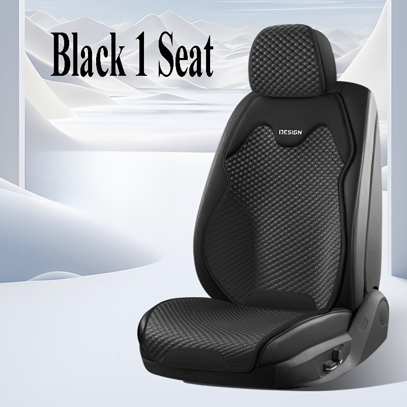 Universal Black Car Seat Cover Durable Quilted Polyester Fits Most Vehicles