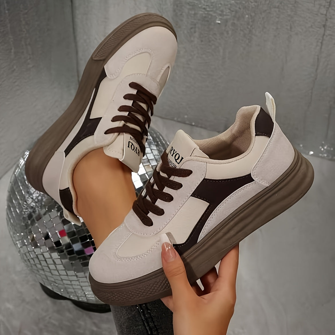 Zapatillas casuales de lona de bajo perfil para mujer con cordones, color sólido, para todas las estaciones, suela de goma