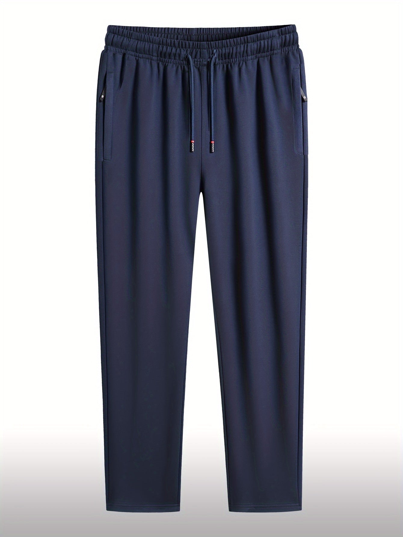 Conjunto de ropa deportiva casual de poliéster para hombre con chaqueta con cierre y cuello alto y pantalones con cordón