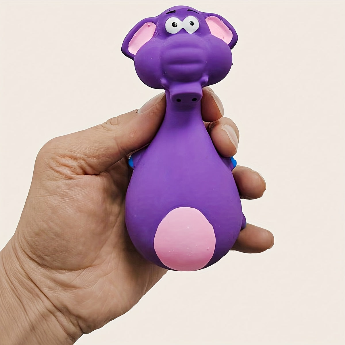 Durable Silicone Dog Chew Toy with Sound, Random Colors, No Batteries