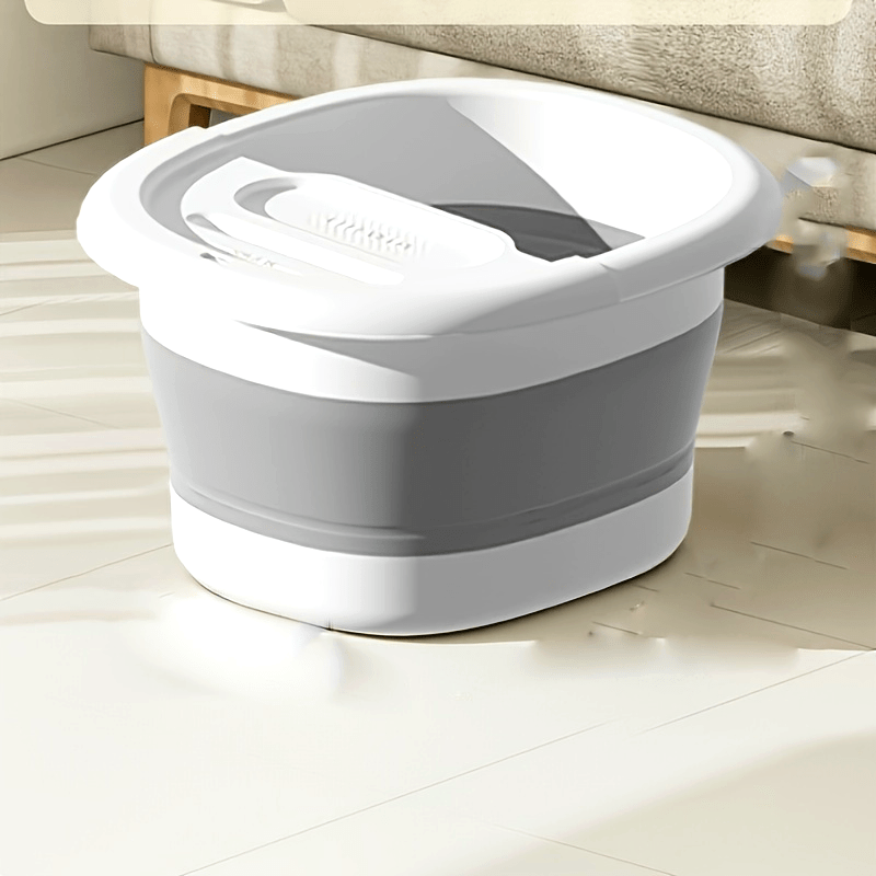 Uyda foydalanish uchun massajli pastki qismi bo'lgan egiluvchan oyoq cho'miladigan idish, zaryadsiz ishlash uchun PP materialidan tayyorlangan. Saqlash uchun osonlik bilan egiladi.