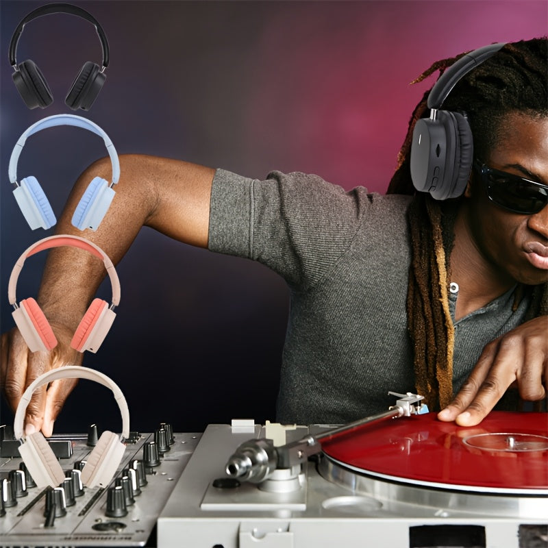 Wireless Noise-Canceling Headphones with Deep Bass and Built-in Microphone