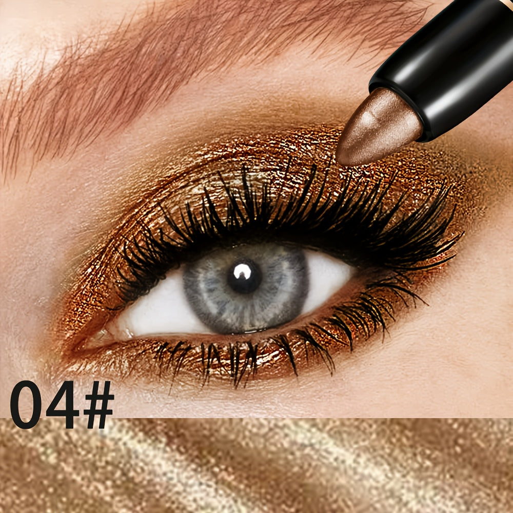 Women 15-Color Eyeshadow Stick Set Waterproof Glitter Shimmer Dual-Ended