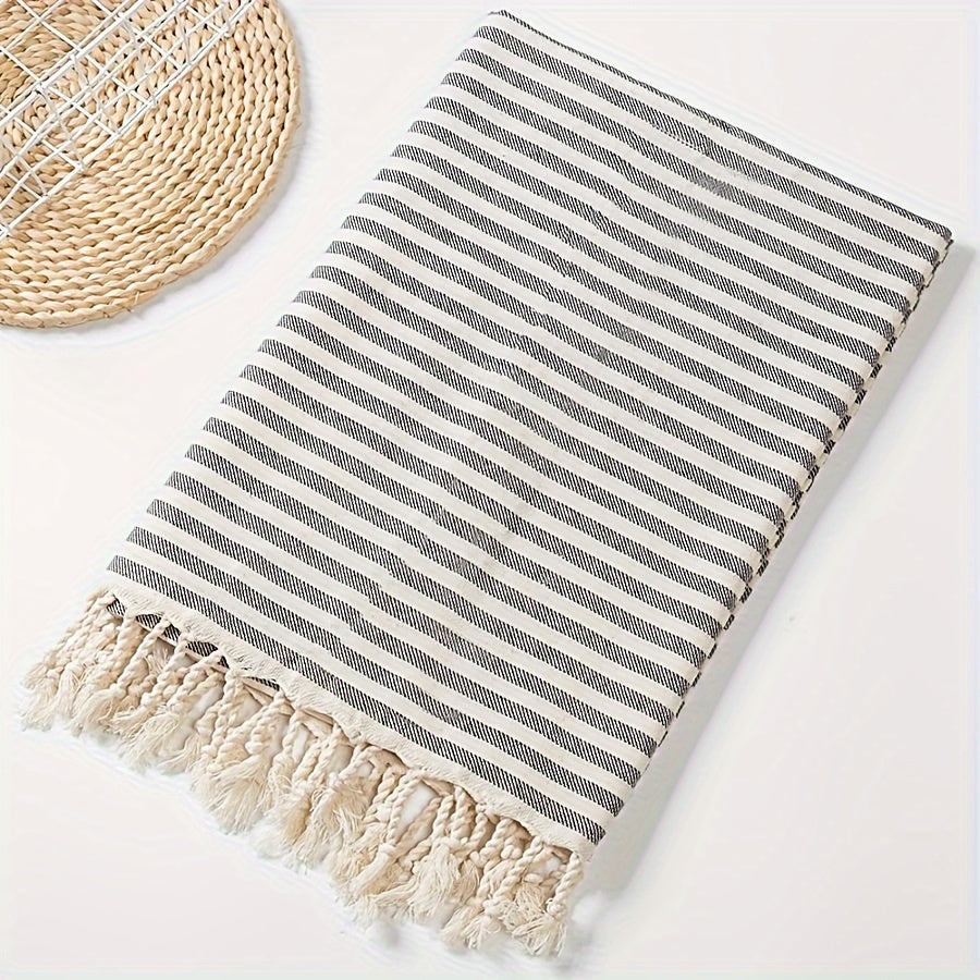 Large Turkish Beach Towel Stripes Lightweight Quick-Dry Pool Travel Camping Boho Style