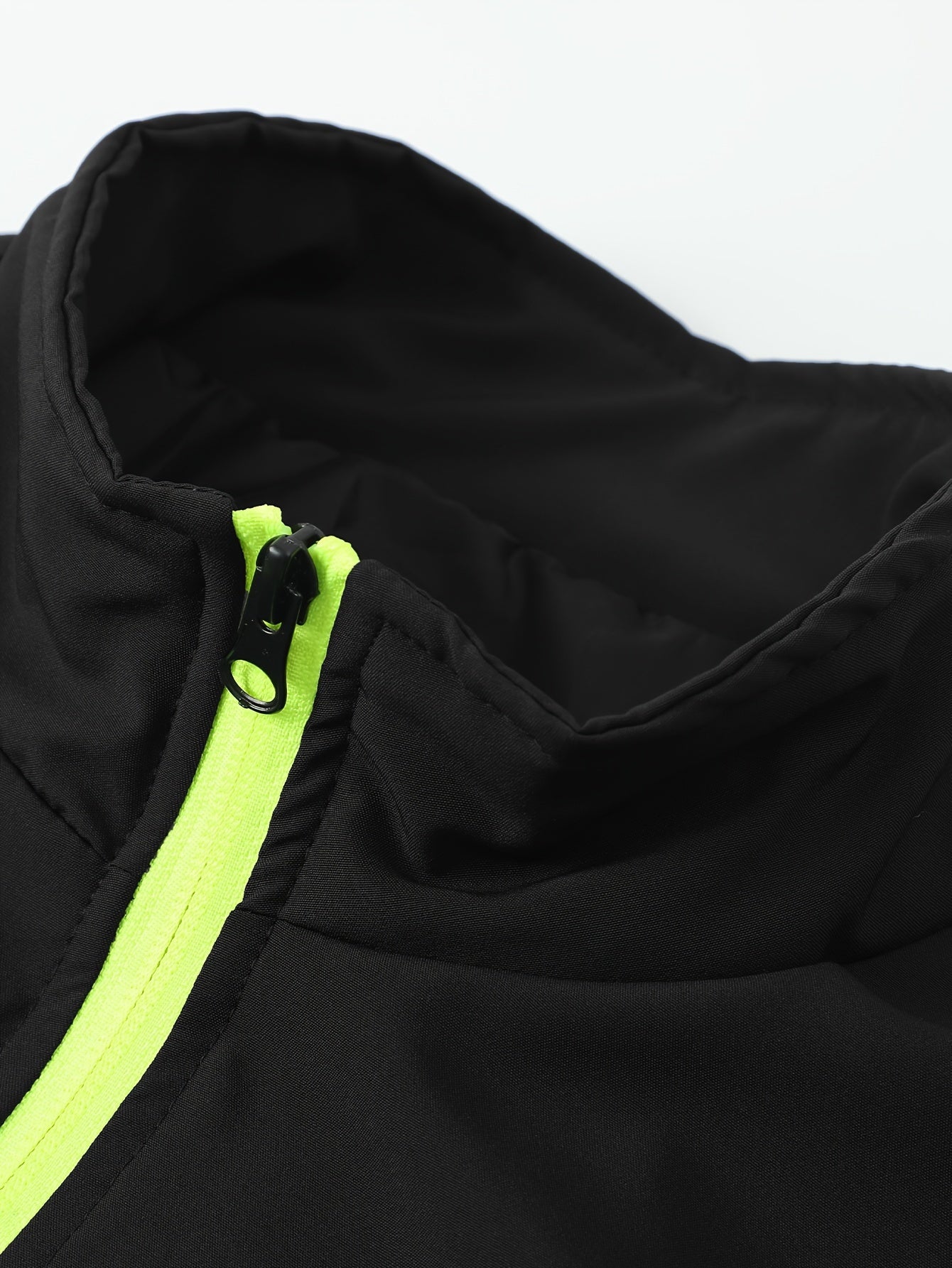 Men's Polyester Sports Tracksuit Set with Collared Neck Full-Zip Jacket and Pockets Patchwork Design Spring Fall Regular Fit