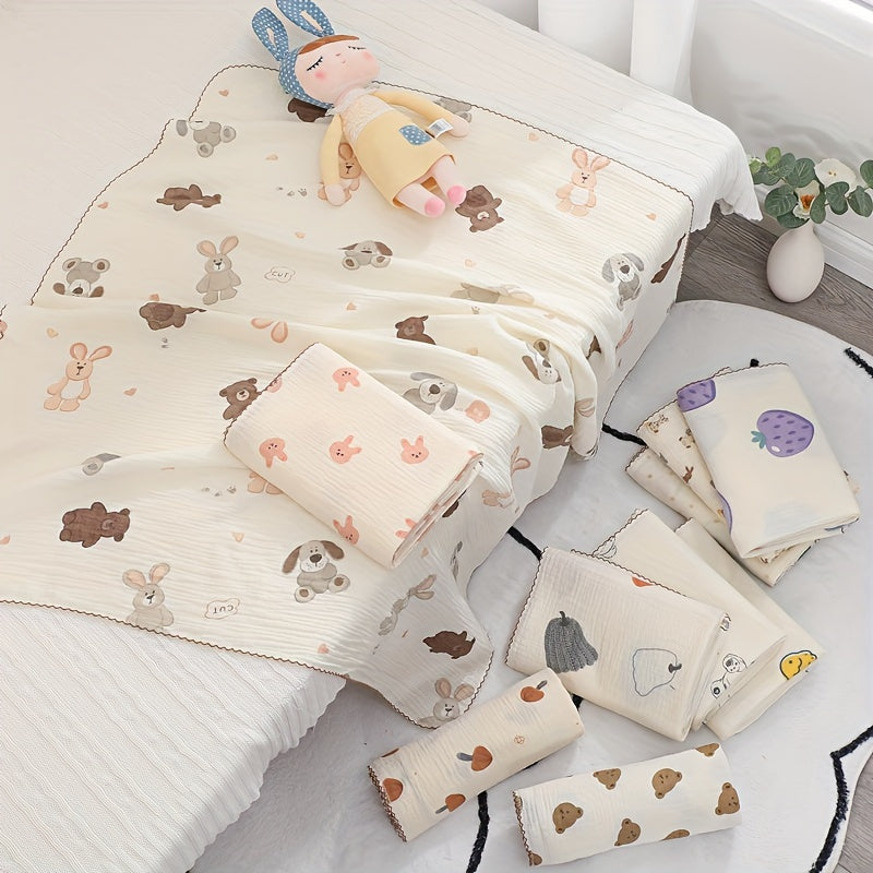 Bolalar uchun mo'ljallangan yumshoq ikki qatlamli gazli o'ralgan ko'ylak - Kichkintoylarga qulaylik va g'amxo'rlik taqdim etish uchun ideal, qo'l bilan yuvish tavsiya etiladi.