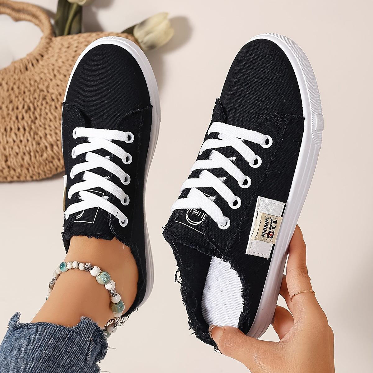 Women's Casual Slip-On Sneakers with Breathable Fabric Upper