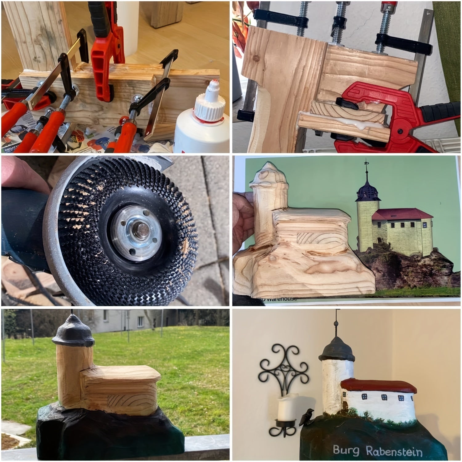 Woodworking Grinding Wheel, 10.16cm, Carving and Shaping Disc for Angle Grinders