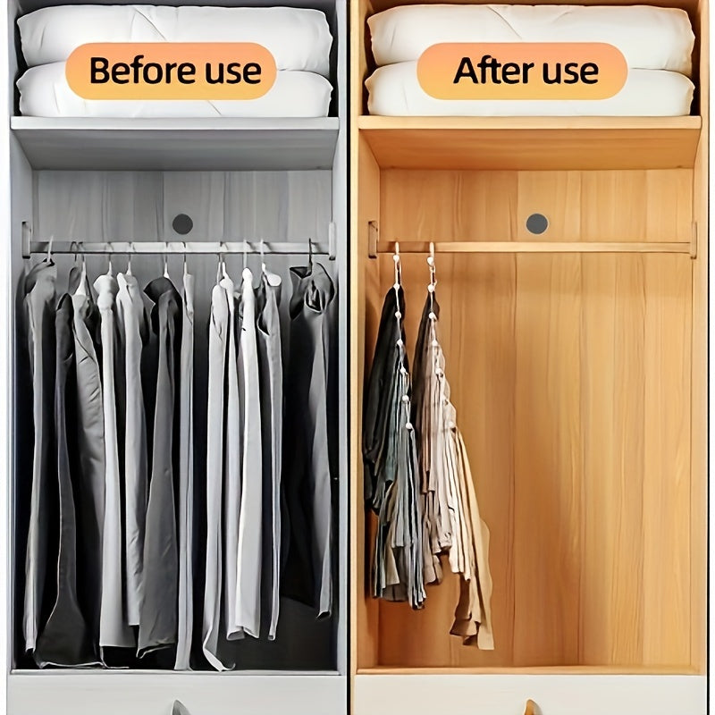 Multi-Tier Aluminum Pants Hangers Space-Saving Closet Organizer Non-Slip