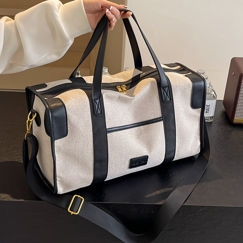 Yengil sayohat duffel sumkasi, erkin uslubda: 17sm x 24sm x 44sm. Qisqa sayohatlar va biznes sayohatlari uchun ideal.