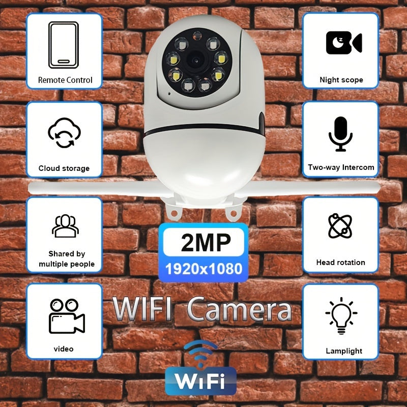 1080p HD WiFi Home Security Camera with Panoramic View Two-Way Audio Motion Detection Remote Access