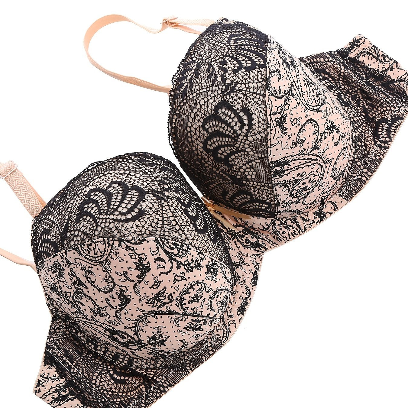 Women’s Lace Print Push-Up Bra Comfortable Sexy Lingerie