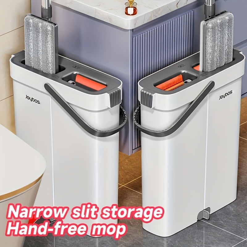 2-in-1 Mop and Bucket Set with Reusable Pads for Home Cleaning