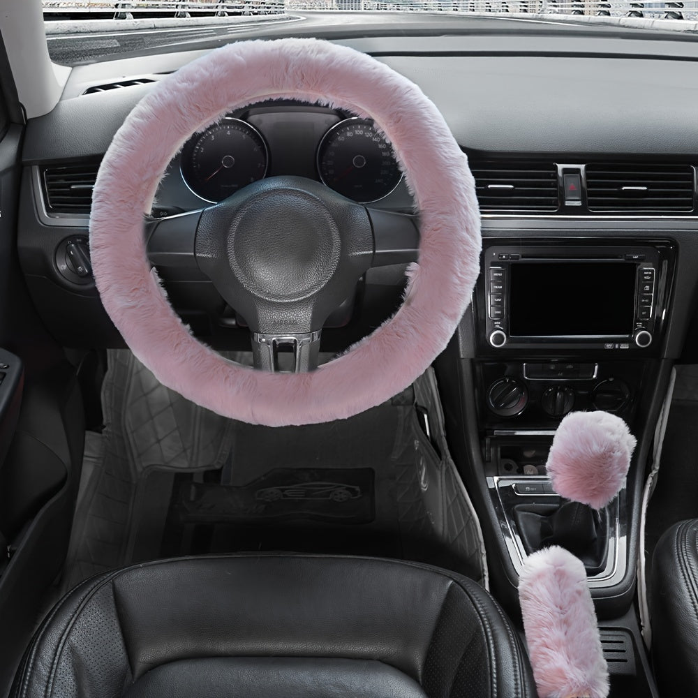 Ayollar uchun qishki jun mo'ynali rul boshqich qo'lqoplari va uzatish qutisi to'plami