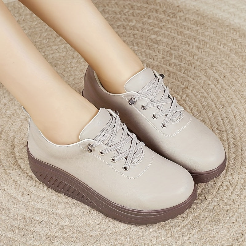 Women's Faux Leather Slip-On Loafers Casual All-Season Shock Absorbing Sole