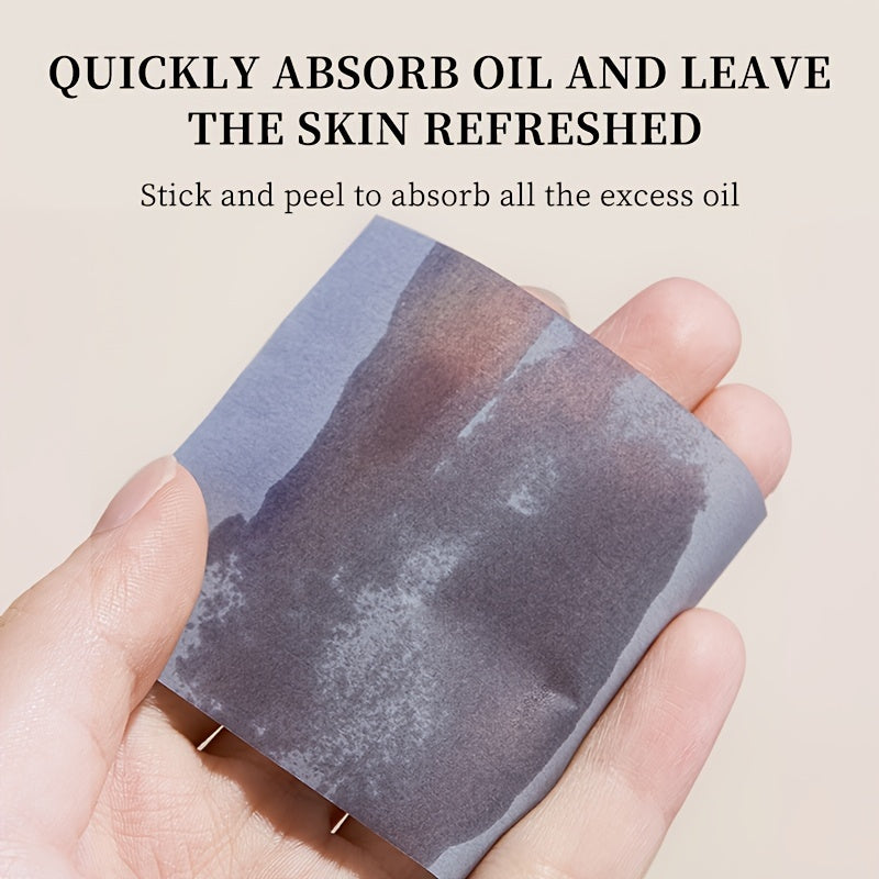Papel secante absorbente para grasa unisex 100 hojas, cierre de poros, verano