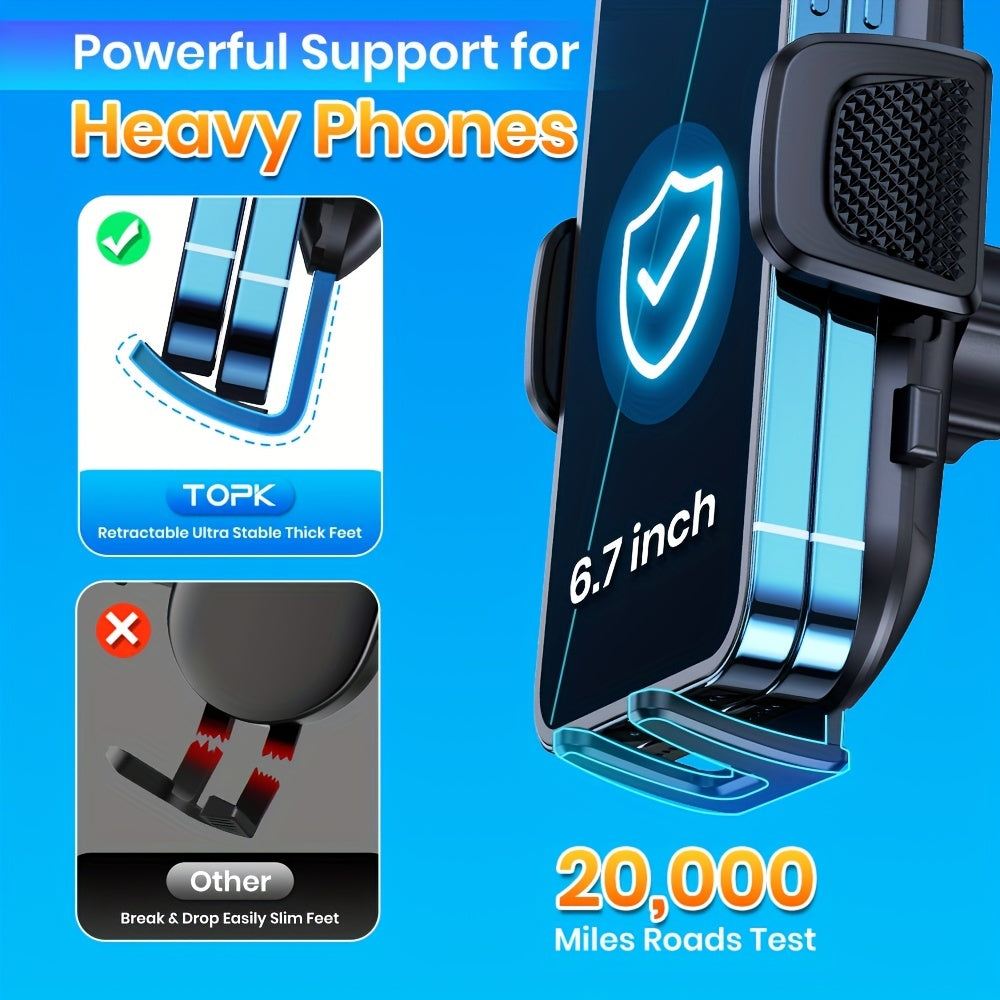 Soporte universal para teléfono de coche, montaje para tablero y rejilla de ventilación, instalación fácil
