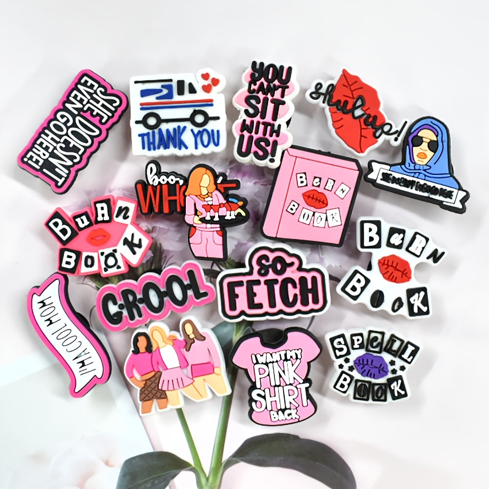 15pcs Soft Plastic Shoe Charms DIY Garden Sandal Decoration Party Gift