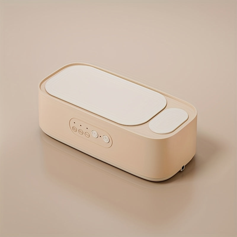 Portable Deep Cleaning Device with Rechargeable Battery and High Frequency Vibration for Glasses Jewelry Watches and Dentures