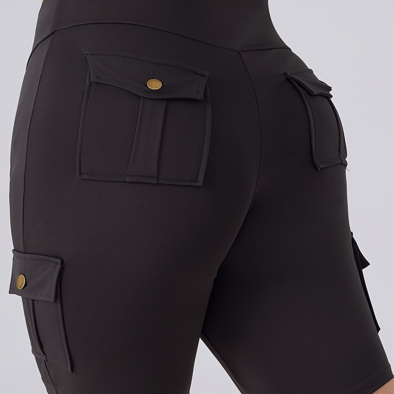 Женские шорты кро cargo с эластичным поясом для спорта с карманами