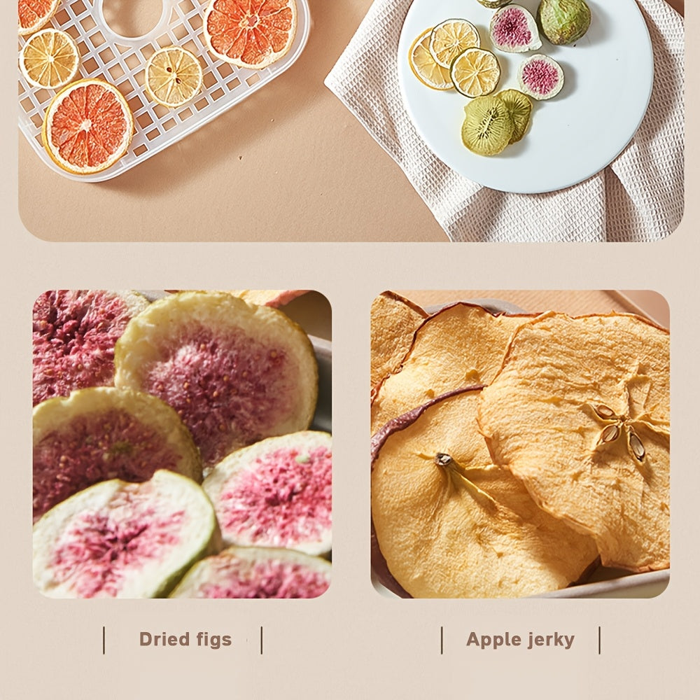 220V Kvadrat Oziq-ovqat Quritish uchun qurilma, mevalar, sabzavotlar va go'shtlar uchun | Uyda tayyorlangan jerki, meva va sabzavotni quritish uchun ideal | Batareyaga ehtiyoj yo'q