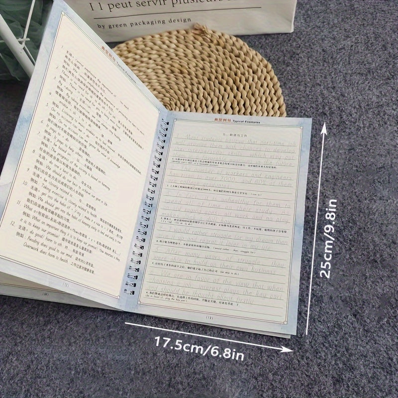 3D Italic ingliz kaligrafiyasi uchun to'liq alfavit va kundalik ofis ishlari uchun so'zlar bilan qayta ishlatiladigan amaliy kitob