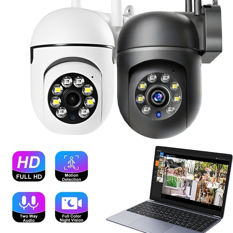 Night Vision Security Camera 1080p HD Indoor Outdoor Two-Way Audio Pan Tilt Zoom