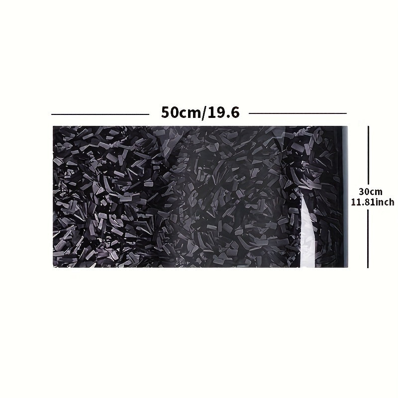 Avtomobil vinil yopishtiruvchi stiker 30x50cm Yuqori porloq qora qizil to'q sariq ko'k Forged karbon tolasi