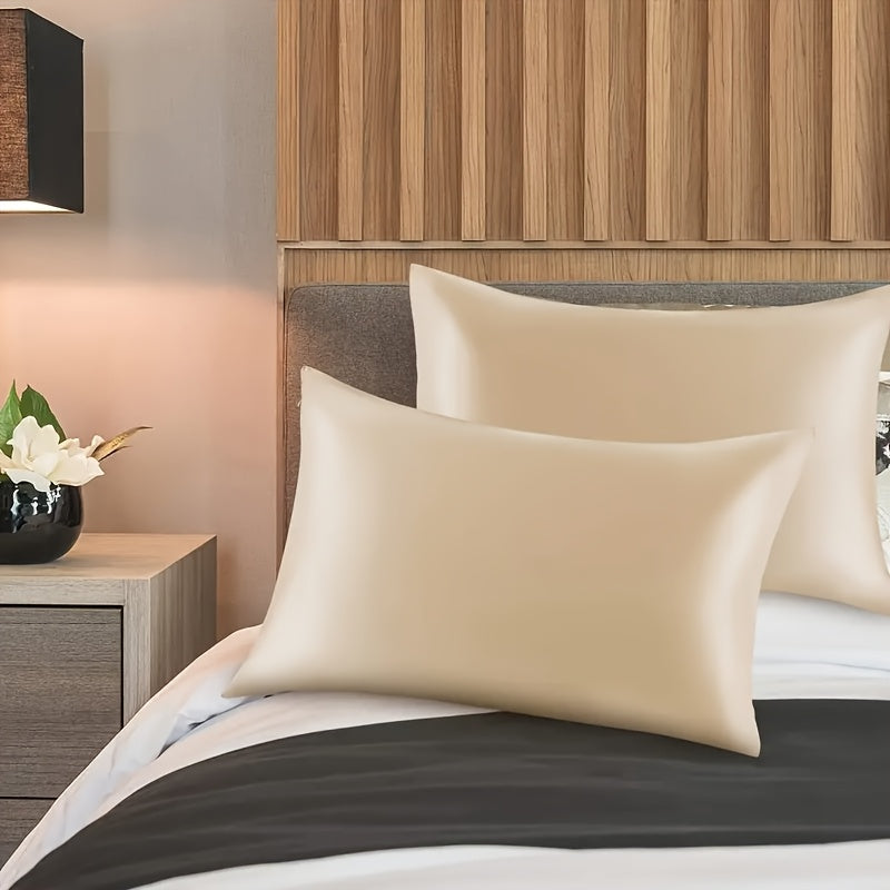 Satin Pillowcase with Hidden Zipper Breathable Silky Smooth for Bedroom Decor