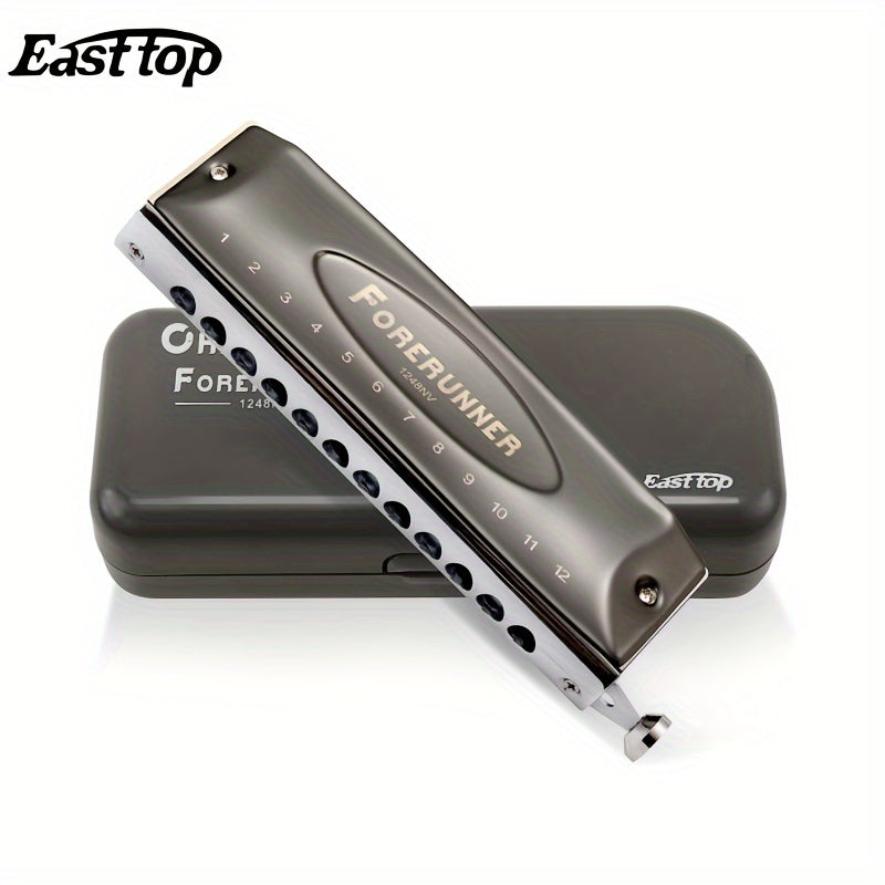 C tonnali xromatik harmonika, 12 teshik va kulrang qutisi bilan