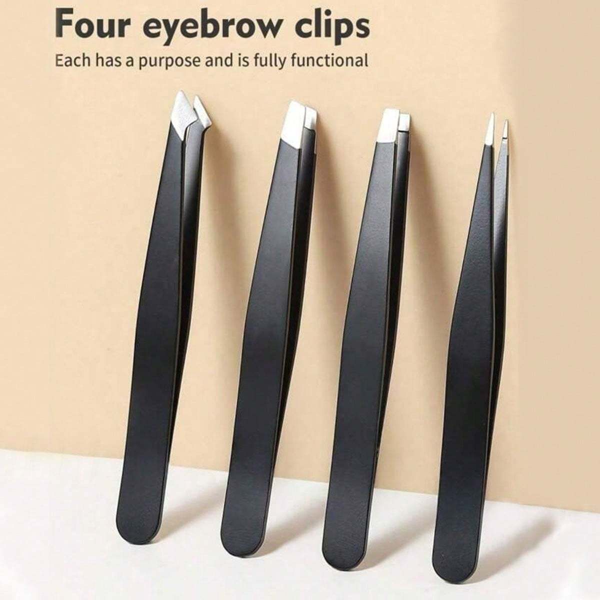 Многофункциональный набор пинцетов для бровей из нержавеющей стали для точного удаления волос