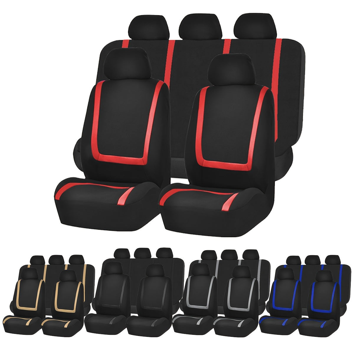 U-Design poliester avtomobil o'rindiqlari qoplamasi 5 o'rin uchun mos keladi.