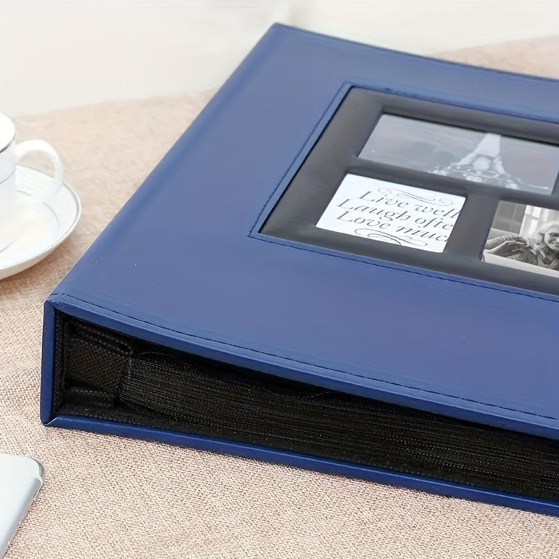 Faux Leather Photo Album Holds 500 4x6 Photos Family Wedding Travel Memory Book