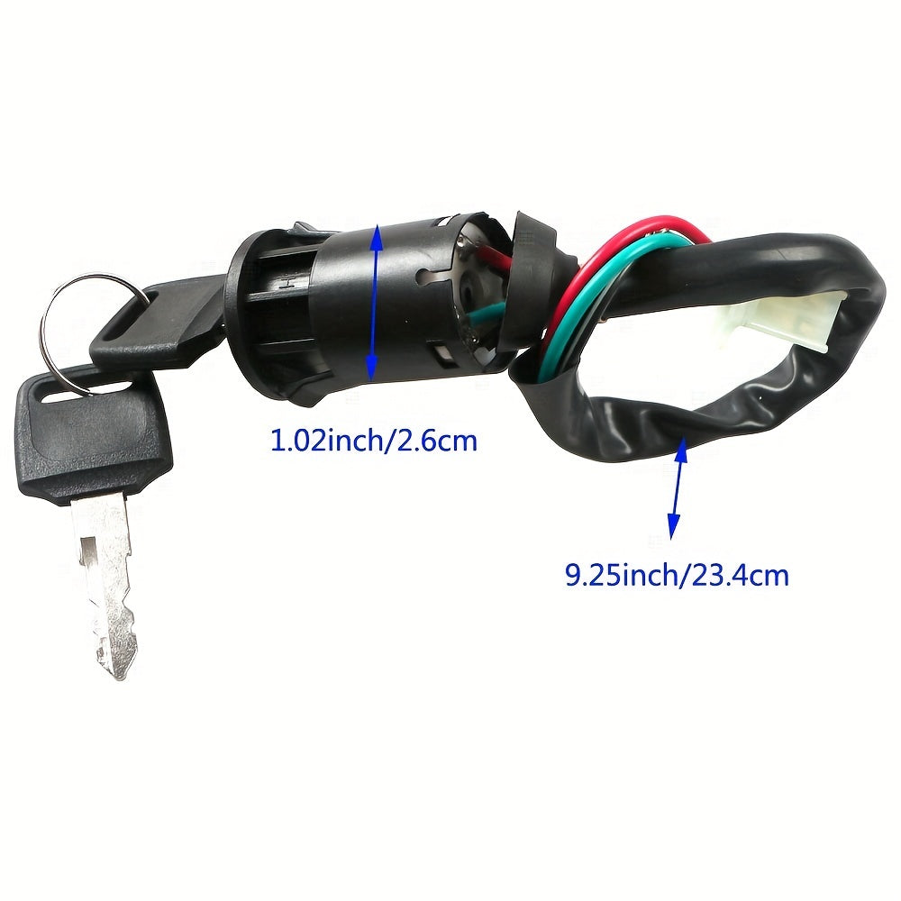 Universal Motorcycle Ignition Switch 4 Pin Key for Bikes and Scooters