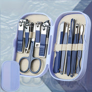 Portable Nail Art Tool Set for Home Use Including Nail Clippers Ear Spoon Acne Needle and Beauty Tools