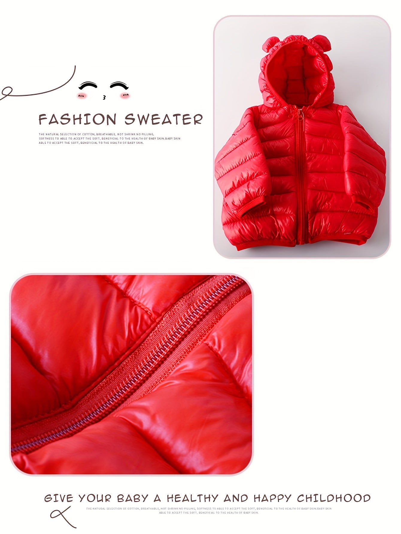 Kids' Puffer Jacket Hooded Lightweight Warm Fall Winter Boys Girls Polyester Solid