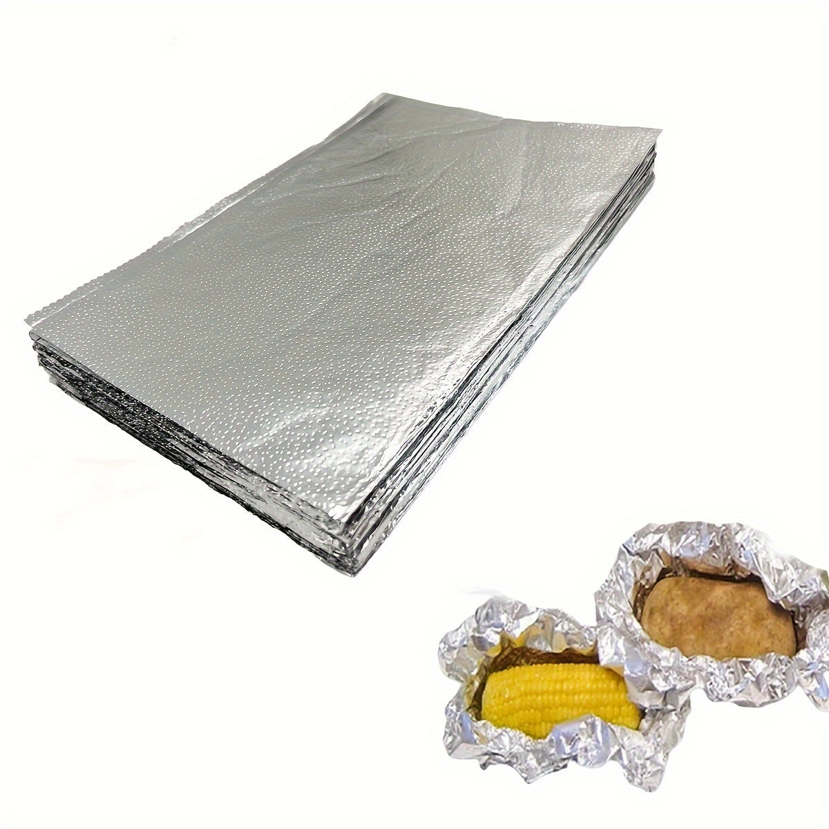 Pre-Cut Aluminum Foil Sheets 9x10.75 Inches, Food Wrap, Grilling, Freezing