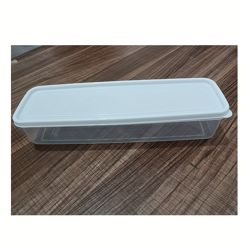 Rectangular Noodle Storage Box with Lid Reusable Plastic Container for Refrigerator Organization