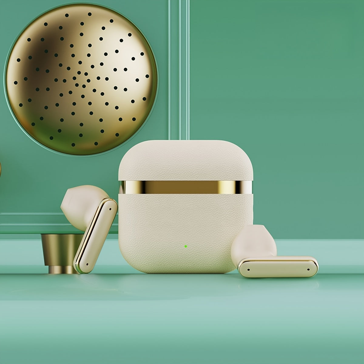 Auriculares inalámbricos semi en oído 9D HIFI estéreo Dolby audio control táctil compatibles con teléfonos móviles