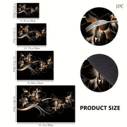 Floral Print Kitchen Dish Drying Mat Non-Slip Rubber Backing 1 Piece