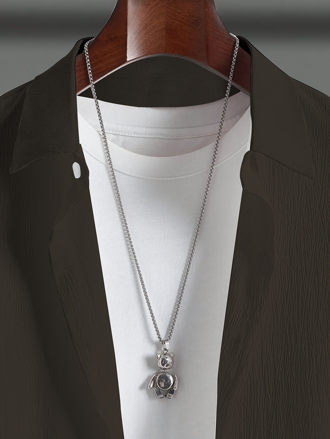 Men's Plus Size Casual Outfit Set Long Sleeve Button-Up Shirt and Pants with Pockets