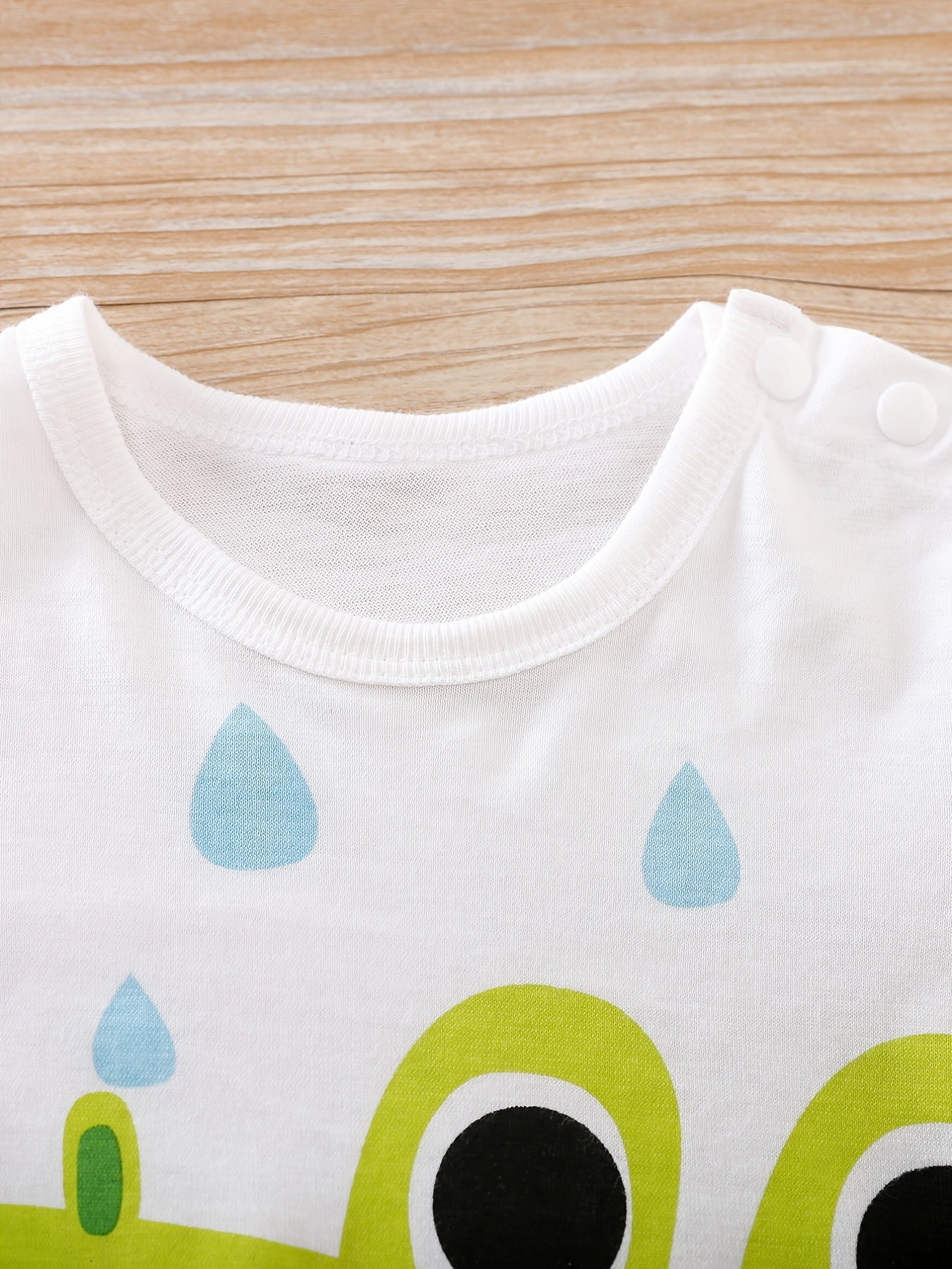 Baby Boys Cotton Jumpsuit Romper with Cartoon Crocodile Print for Spring Summer 0-3 Years